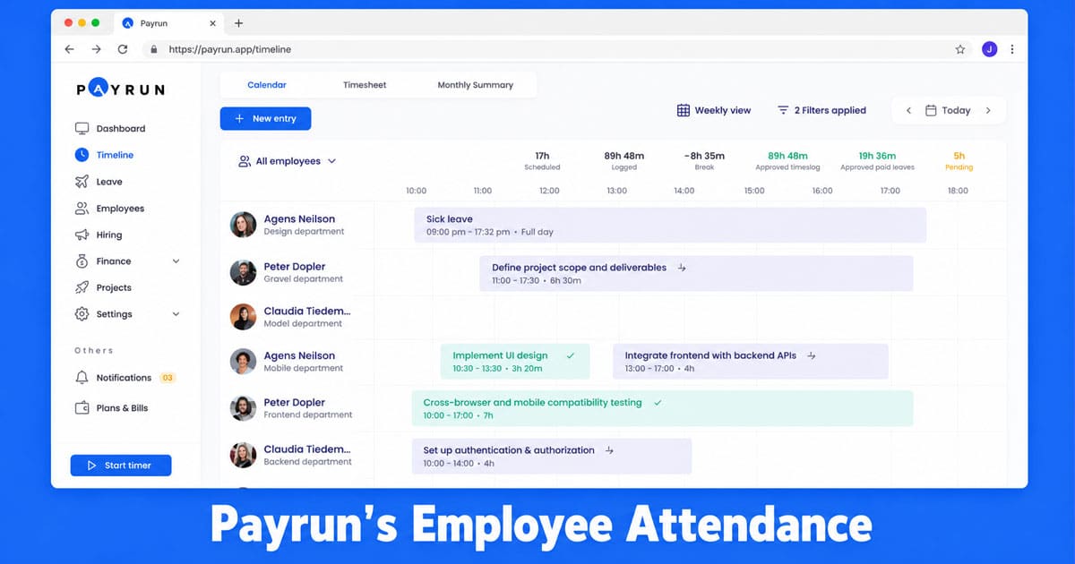 How to Track Employee Attendance with Payrun