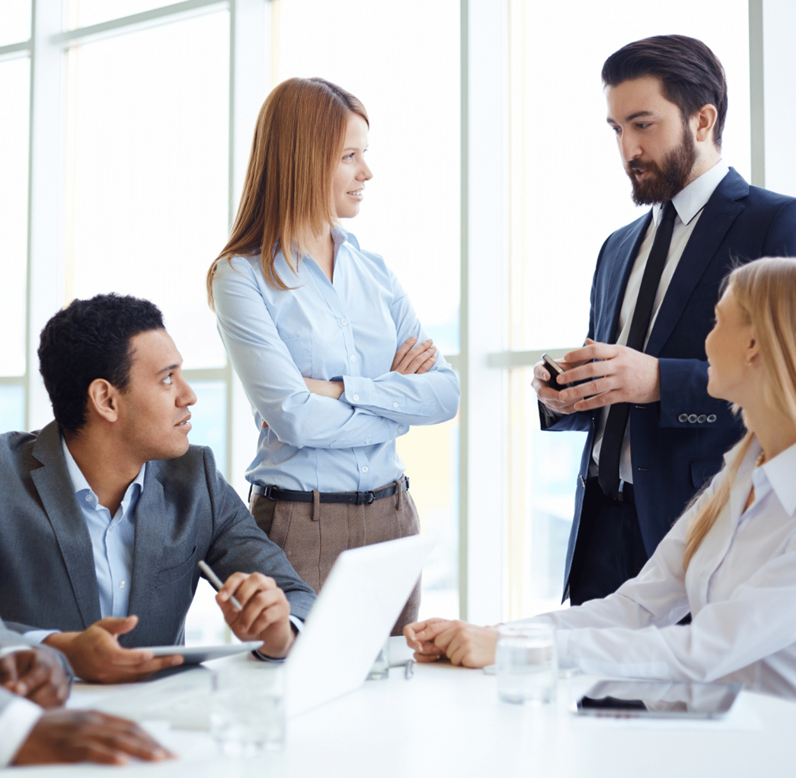 businesspeople listening boss 1