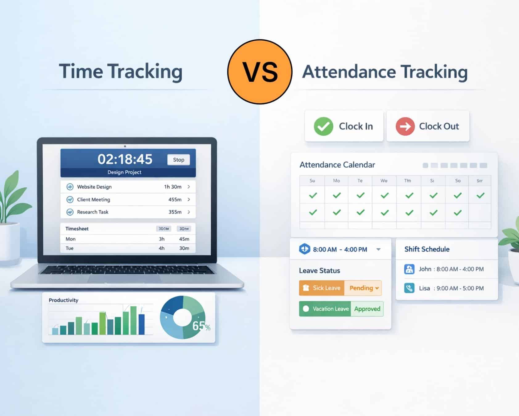 Time Tracking vs Attendance Tracking