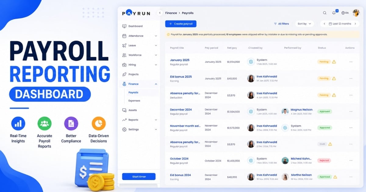 Payroll Reporting Dashboard